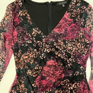 Guess cocktail dress Size 12 print lace floral